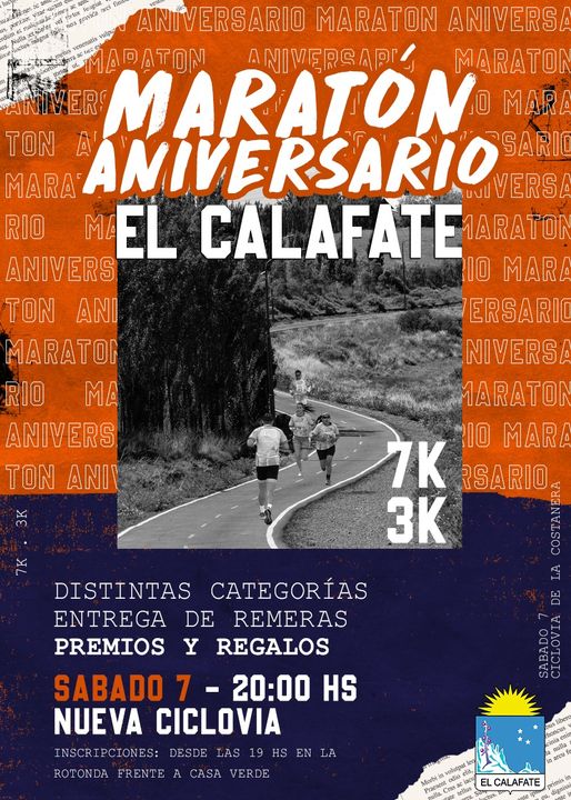 MARATÓN ANIVERSARIO DE EL CALAFATE Y BICICLETEADA FAMILIAR 